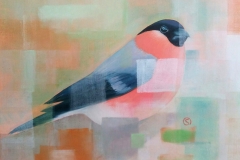 fading bird, ca. 35 x 45 cm, Öl/Ölpapier